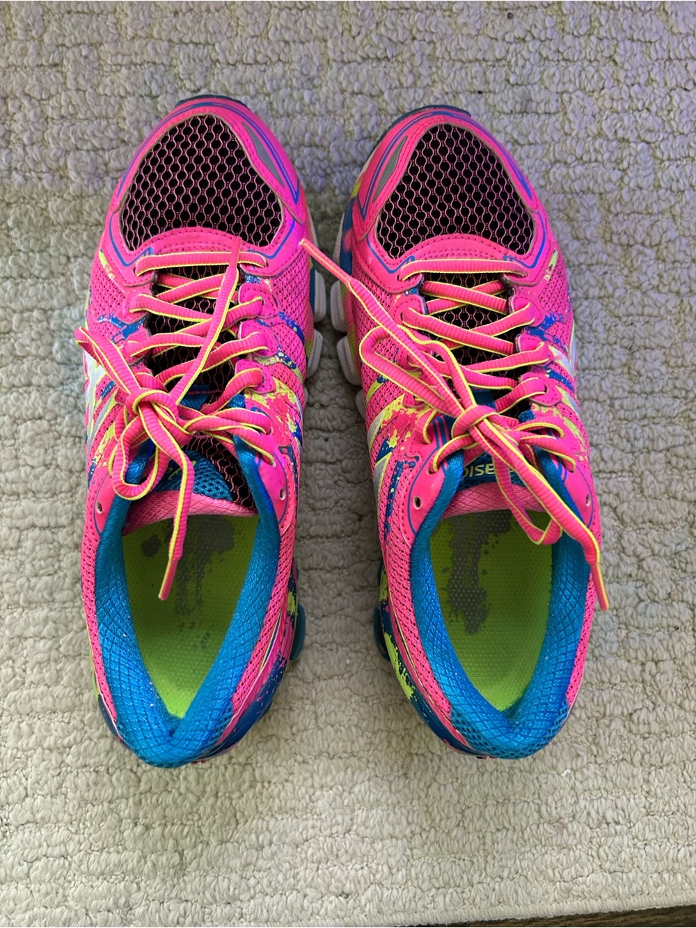 ASICS Women's Gel Sendai 2 Hot Pink Camo Size 7 - Picture 2 of 7